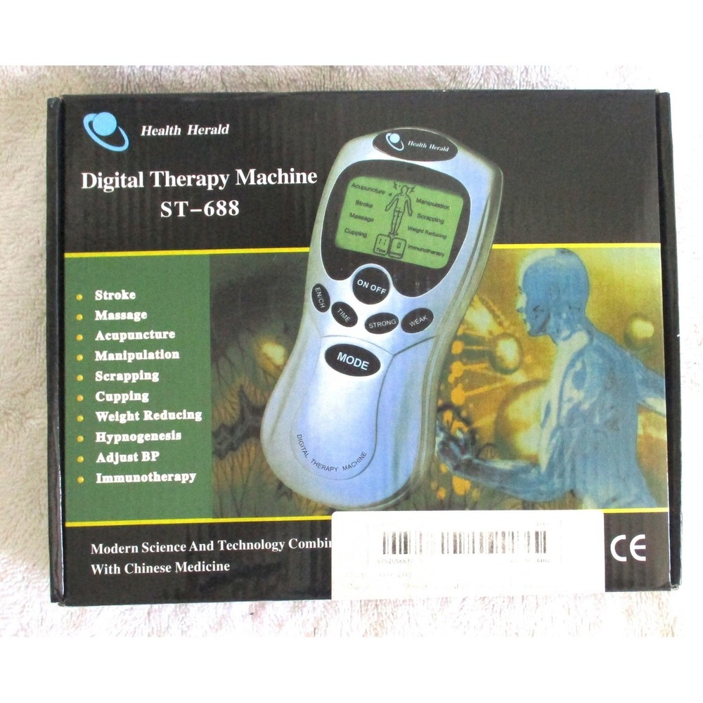 Health Herald Digital Therapy Machine ST-688 TENS Unit with 6 Electrode Pads